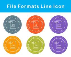 het dossier formaten vector icoon reeks