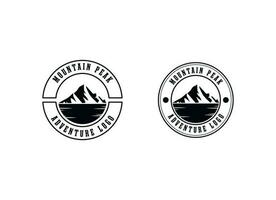 zwart berg logo ontwerp sjabloon vector
