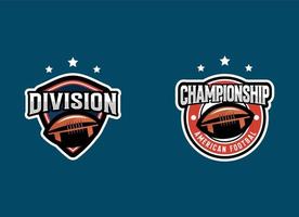 vector Amerikaans Amerikaans voetbal logos en insignes. vector geïsoleerd sport icoon ontwerp illustratie