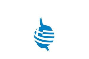 Griekenland vlag ontwerp illustratie, gemakkelijk icoon vlagontwerp met elegant concept vector