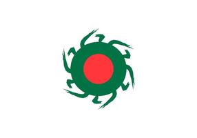 Bangladesh vlag ontwerp illustratie, icoon vlag ontwerp met elegant concept vector