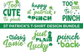 st Patrick t-shirt ontwerp bundel vector