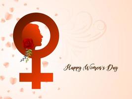 modern gelukkig vrouwen dag 8 maart groet kaart ontwerp vector