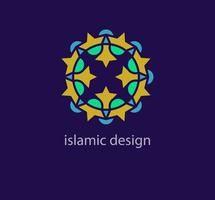 uniek Islamitisch logo ontwerp sjabloon stijl. abstract Islamitisch symbool. meetkundig uniek vormen. modern kleur overgangen. religie en cultuur ontwerp logo sjabloon. vector. vector