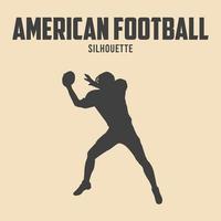 Amerikaans Amerikaans voetbal speler silhouet vector voorraad illustratie