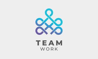 logo vector minimalistische eenheid netwerk team samen groep verbinding