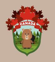 bever dier voor de viering van de dag van Canada vector