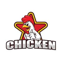 kip mascotte voor restaurant logo inspiratie vector