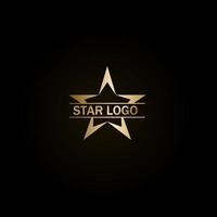 goud ster logo vector Aan zwart achtergrond. perfect voor uw bedrijf logo of groot evenement logo.