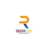 creatief brief r logo ontwerp. vector