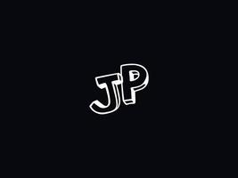 minimaal jp brief logo, creatief jp logo icoon vector