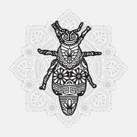 insecten mandala. vintage decoratieve elementen. oosters patroon, vectorillustratie. vector