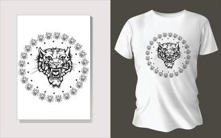 zwart en wit tee overhemd ontwerp vector