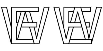 logo teken ew wij icoon teken doorweven brieven w, e vector logo euh, wij eerste hoofdstad brieven patroon alfabet e, w