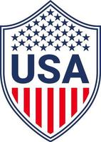 Verenigde Staten van Amerika insigne, onafhankelijkheid dag insigne label, Amerikaans Verenigde Staten van Amerika vlag element vector