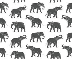vector naadloos patroon van hand- getrokken olifant