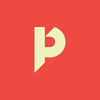 brief p logo vector sjabloon