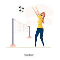 vrouw voetbalspeler vector