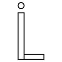 logo teken il li icoon nft doorweven brieven ik l vector