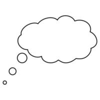 bubbel denken droom icoon, wolk heet lucht ballon, grappig doos sjabloon vector