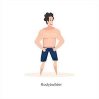 mannelijke bodybuilder avatar vector