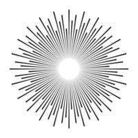 wijnoogst zon stralen monochroom ster barsten ontwerp element starburst voorraad illustratie vector