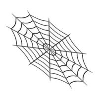 ovaal spinneweb symbool, hand- getrokken wirwar en val spin web vector