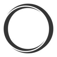 ronde bevallig kader, logo schoonschrift element, cirkel van twee manen vector