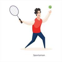 mannelijke sportman avatar vector