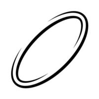 brief O nul ring planeet Saturnus swoosh ovaal icoon vector logo sjabloon illustratie