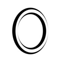 logo brief O icoon as alfabet logotype O embleem vector