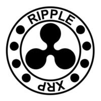 cryptogeld munt xrp rimpeling token voor voorraad uitwisseling voorraad illustratie vector