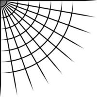 hoek spin web voor halloween foto decoratie, ronde maas spin web vector