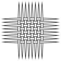 geweven gebreid gaas, vector verticaal en horizontaal strepen Aan de concept het weven breiwerk handwerk