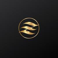 z goud luxe gouden logo ontwerp vector