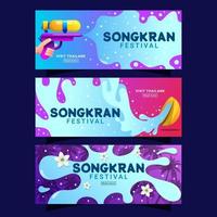 songkran festival banner collectie vector