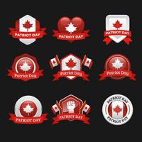 nationale patriotten dag stickers van canada vector