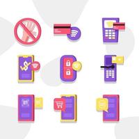 gewoon minimalistische contactloze icon set vector