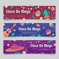 cinco de mayo banners vector