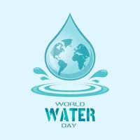 wereld water dag groet vector