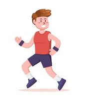 mensen rennen jogging oefening en atleet vector illustratie