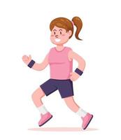 mensen rennen jogging oefening en atleet vector illustratie