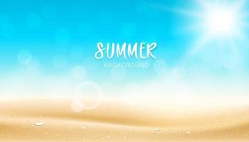 zomer zand strand zon bokeh achtergrond, eps10 vector illustratie