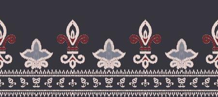 Afrikaanse ikat paisley borduurwerk. batik textiel ikat ontwerpen naadloos patroon digitaal vector ontwerp voor afdrukken Saree kurti Borneo kleding stof grens ikkat dupatta