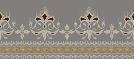 Afrikaanse ikat paisley borduurwerk. batik textiel Filipijns ikat naadloos patroon digitaal vector ontwerp voor afdrukken Saree kurti Borneo kleding stof grens borstel partij slijtage