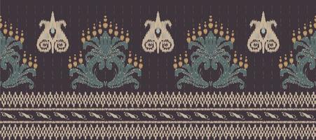 Afrikaanse ikat paisley borduurwerk. batik textiel ikat driehoek naadloos patroon digitaal vector ontwerp voor afdrukken Saree kurti Borneo kleding stof grens borstel partij slijtage