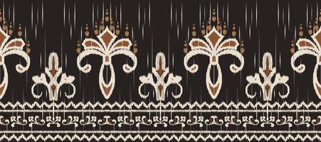 Afrikaanse ikat paisley borduurwerk. etnisch ikat driehoek Afrikaanse ikat paisley borduurwerk. batik textiel naadloos patroon digitaal vector ontwerp voor afdrukken Saree kurti Borneo kleding stof grens borstel partij slijtage