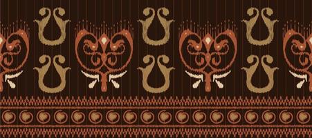 Afrikaanse motief ikat paisley borduurwerk achtergrond. meetkundig etnisch oosters patroon traditioneel. ikat aztec stijl abstract vector illustratie. ontwerp voor afdrukken textuur,stof,sari,sari,tapijt.