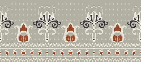 Afrikaanse ikat paisley borduurwerk. batik textiel Afrikaanse ikat naadloos patroon digitaal vector ontwerp voor afdrukken Saree kurti Borneo kleding stof grens ikkat dupatta