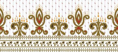 Afrikaanse ikat paisley borduurwerk. batik textiel ikat afdrukken naadloos patroon digitaal vector ontwerp voor afdrukken Saree kurti Borneo kleding stof grens borstel elegant